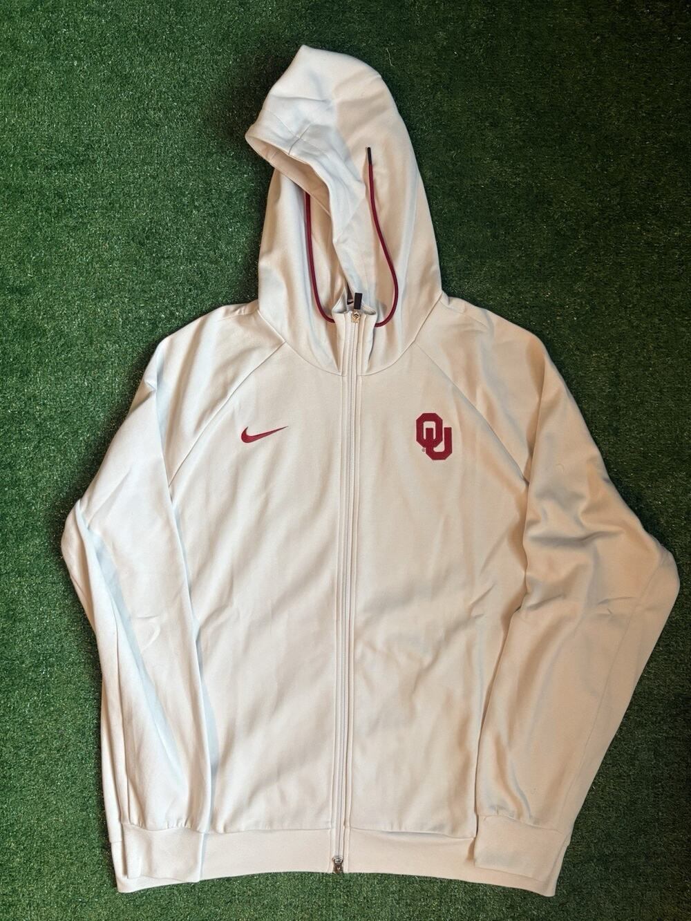 Nike Dri-fit Oklahoma On Field Team Issued Full Zip Hoodie (IH8998-025) Size XL